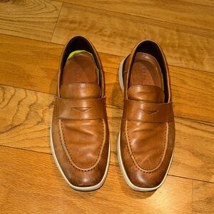 Elegant Tan Leather Slip-On Loafers for Men